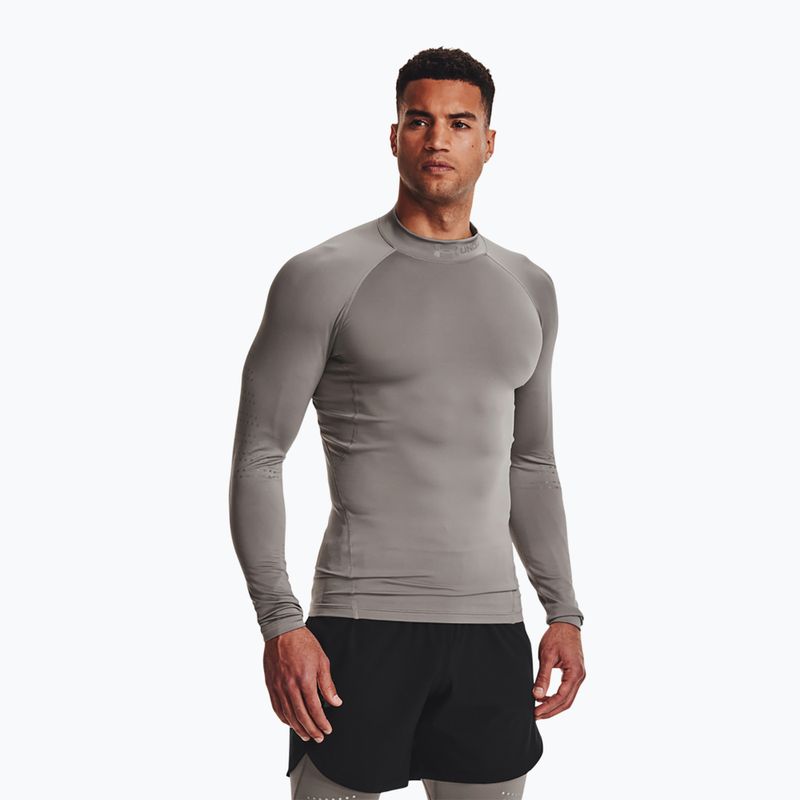 Футболка лонгслів чоловіча Under Armour Ua Cg Armour Novelty Mock сіра 1373828-294