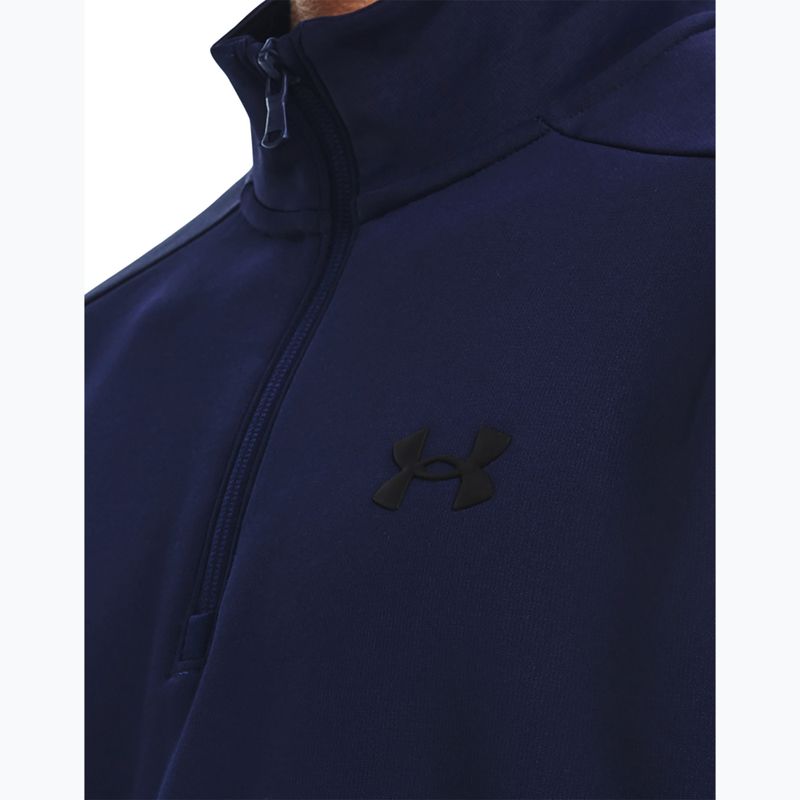 Чоловічий тренувальний світшот Under Armour Fleece 1/4 Zip опівночі темно-синій/чорний 6