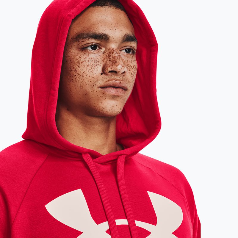 Кофта з капюшоном чоловіча Under Armour Rival Fleece Big Logo Hd червона 1357093 4