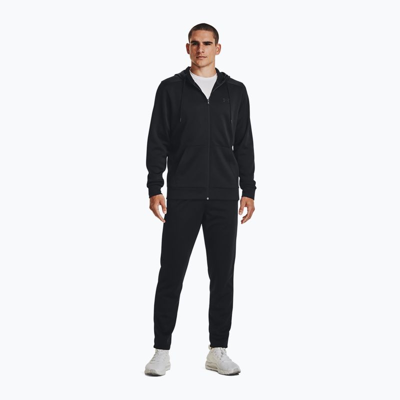 Кофта чоловіча Under Armour Fleece FZ Hoodie black/black 2