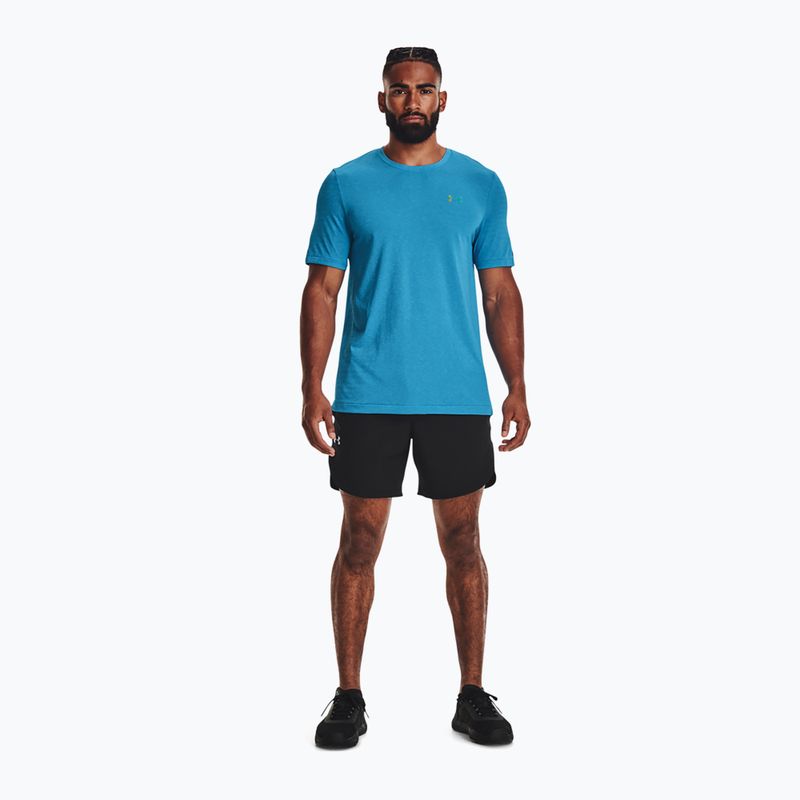 Футболка тренувальна чоловіча Under Armour UA Rush Seamless Geosport SS блакитна 1370441 3