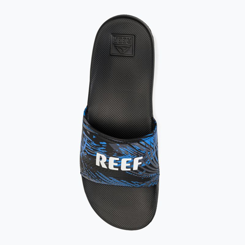 Шльопанці чоловічі REEF One Slide чорно-блакитні CJ0612 6