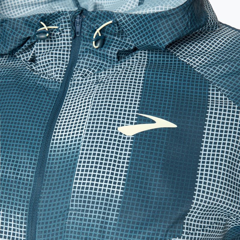 Куртка для бігу чоловіча Brooks Canopy indigo rush/altitude print 3