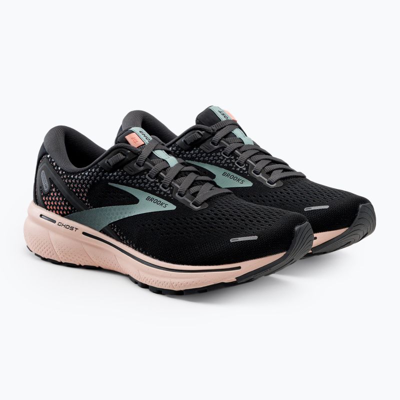 Кросівки для бігу жіночі Brooks Ghost 14 black/pearl/peach 5