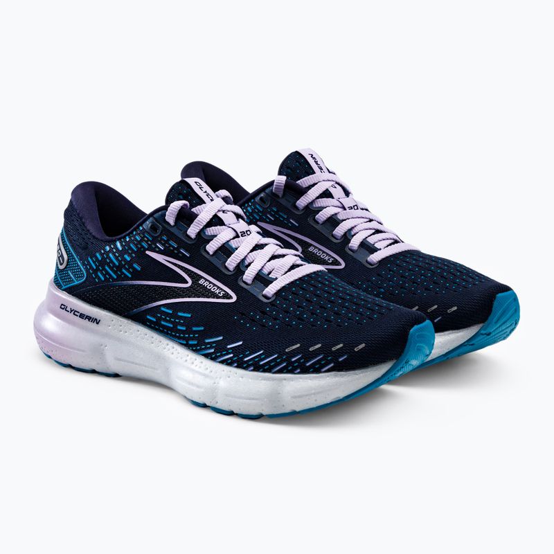 Кросівки для бігу жіночі Brooks Glycerin 20 Slim Fit peacoat/ocean/pastel lilac 7