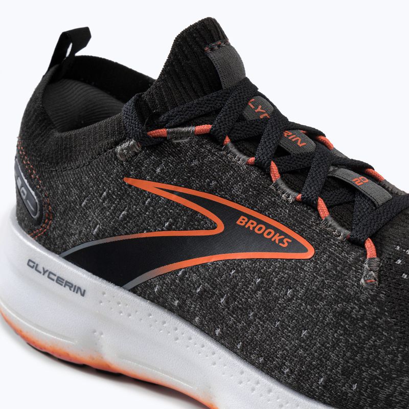 Кросівки для бігу чоловічі Brooks Glycerin StealthFit 20 black/blackened pearl/fiery red 8