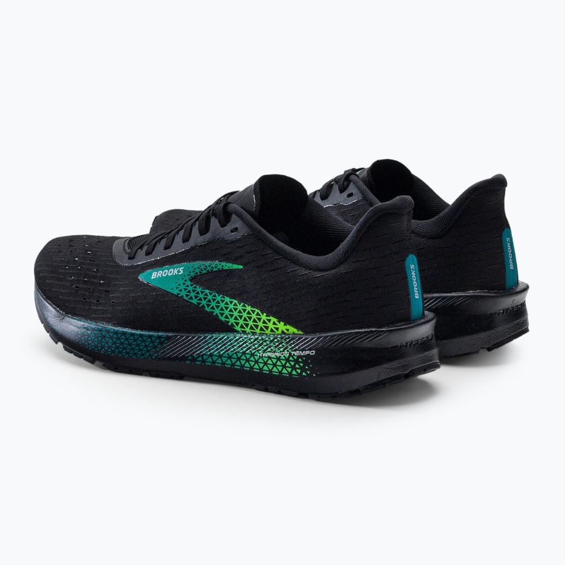 Кросівки для бігу чоловічі Brooks Hyperion Tempo black/kayaking/green gecko 3