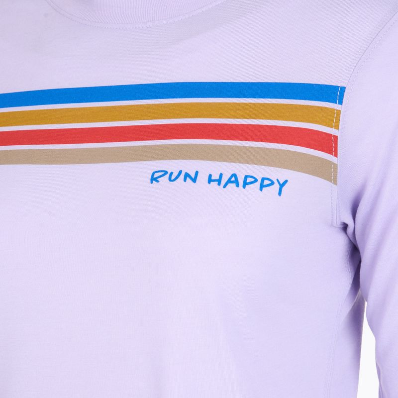 Футболка для бігу жіноча Brooks Distance Graphic LS heather violet dash/stripe 3