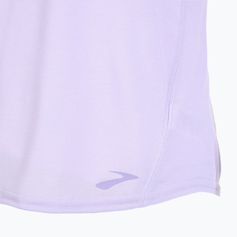Футболка для бігу жіноча Brooks Distance Graphic LS heather violet dash/stripe 4