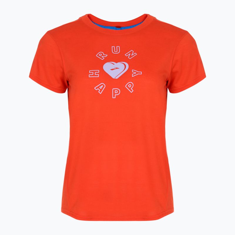 Футболка для бігу жіноча Brooks Distance Graphic jamberry/love run