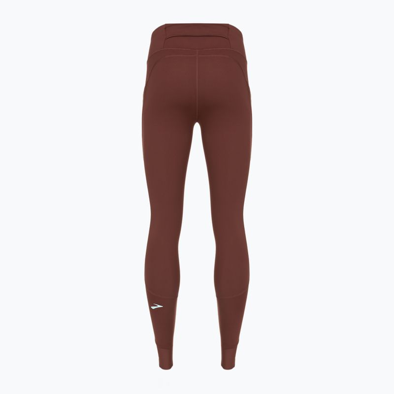 Легінси для бігу жіночі Brooks Momentum Thermal Tight run raisin 2