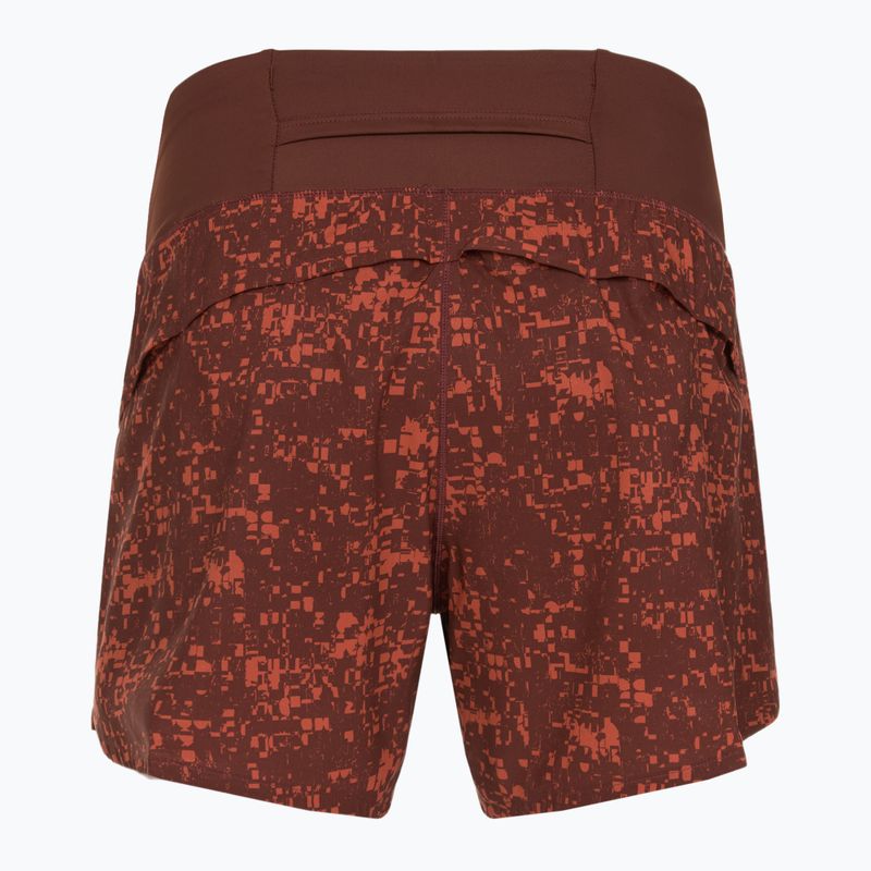 Шорти для бігу жіночі Brooks Chaser 5" run raisin glitch print 2