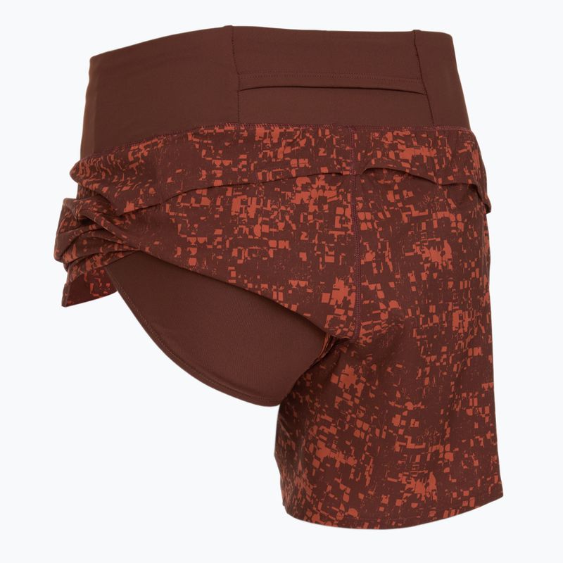 Шорти для бігу жіночі Brooks Chaser 5" run raisin glitch print 4