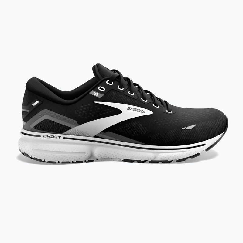 Кросівки для бігу чоловічі Brooks Ghost 15 black/blackened pearl/white 11