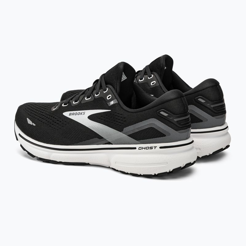 Кросівки для бігу чоловічі Brooks Ghost 15 black/blackened pearl/white 3