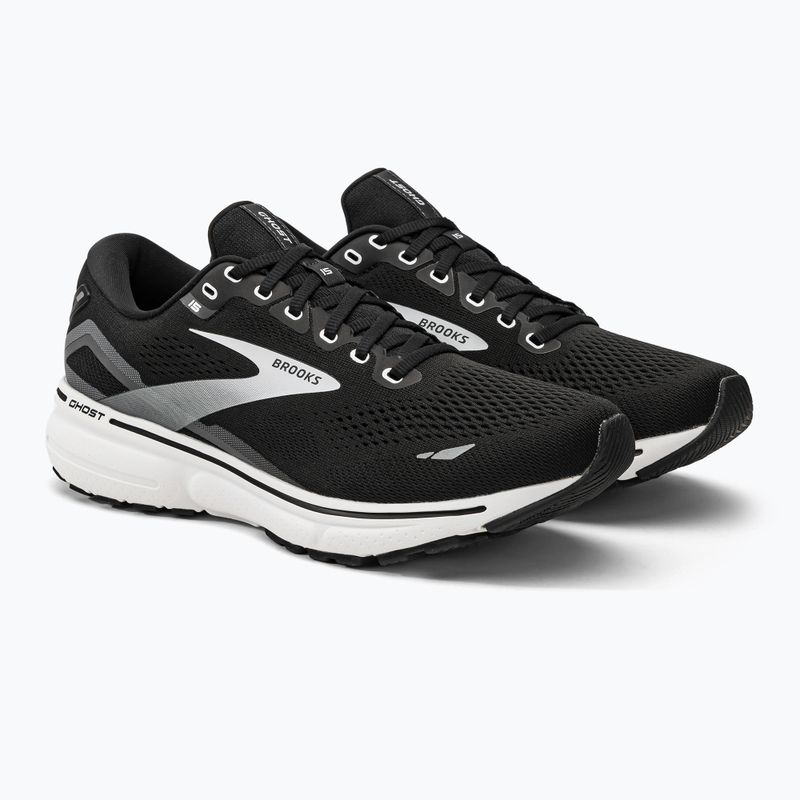 Кросівки для бігу чоловічі Brooks Ghost 15 black/blackened pearl/white 4