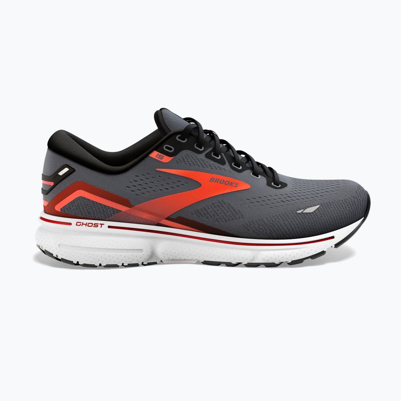 Кросівки для бігу чоловічі Brooks Ghost 15 ebony/black/spicy orange 11