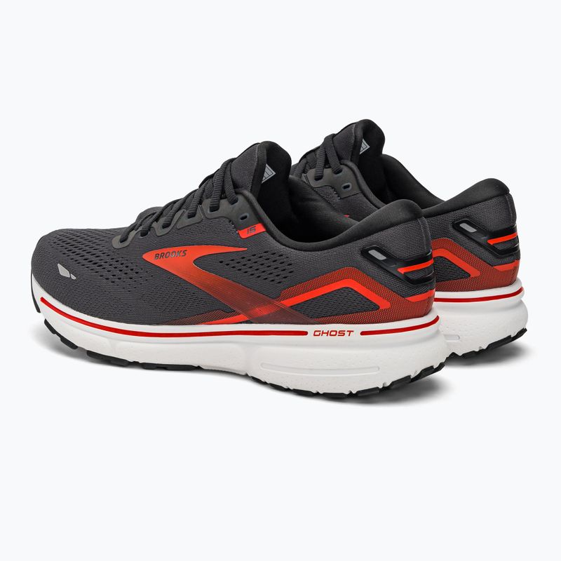 Кросівки для бігу чоловічі Brooks Ghost 15 ebony/black/spicy orange 3