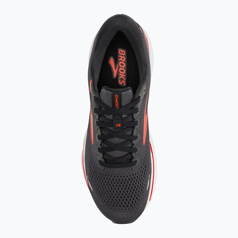 Кросівки для бігу чоловічі Brooks Ghost 15 ebony/black/spicy orange 6