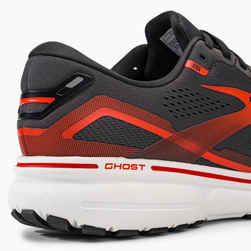 Кросівки для бігу чоловічі Brooks Ghost 15 ebony/black/spicy orange 9
