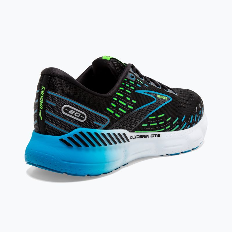 Кросівки для бігу чоловічі Brooks Glycerin GTS 20 black/hawaiian ocean/green 16