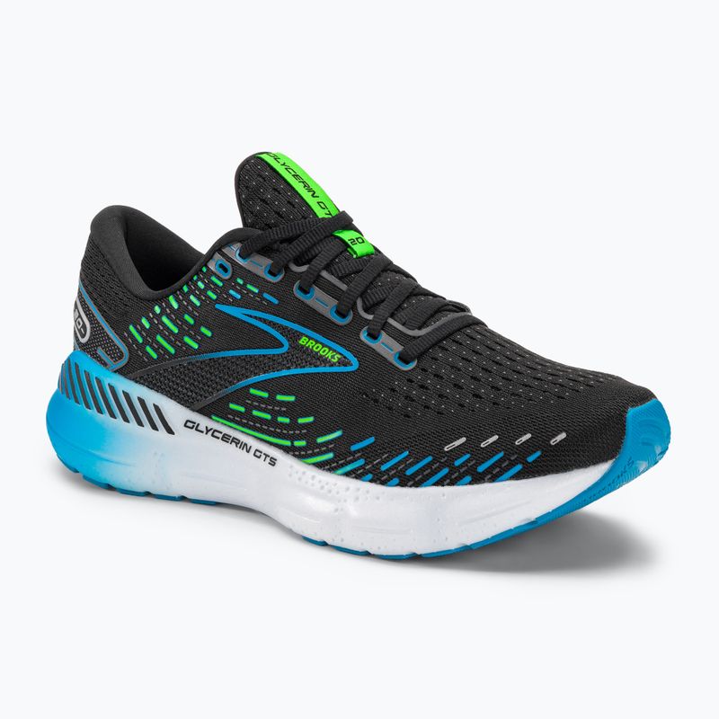 Кросівки для бігу чоловічі Brooks Glycerin GTS 20 black/hawaiian ocean/green