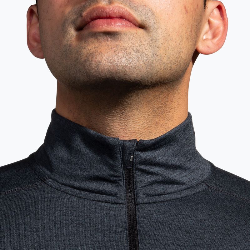 Кофта для бігу чоловіча Brooks Dash 1/2 Zip 2.0 htr black 3