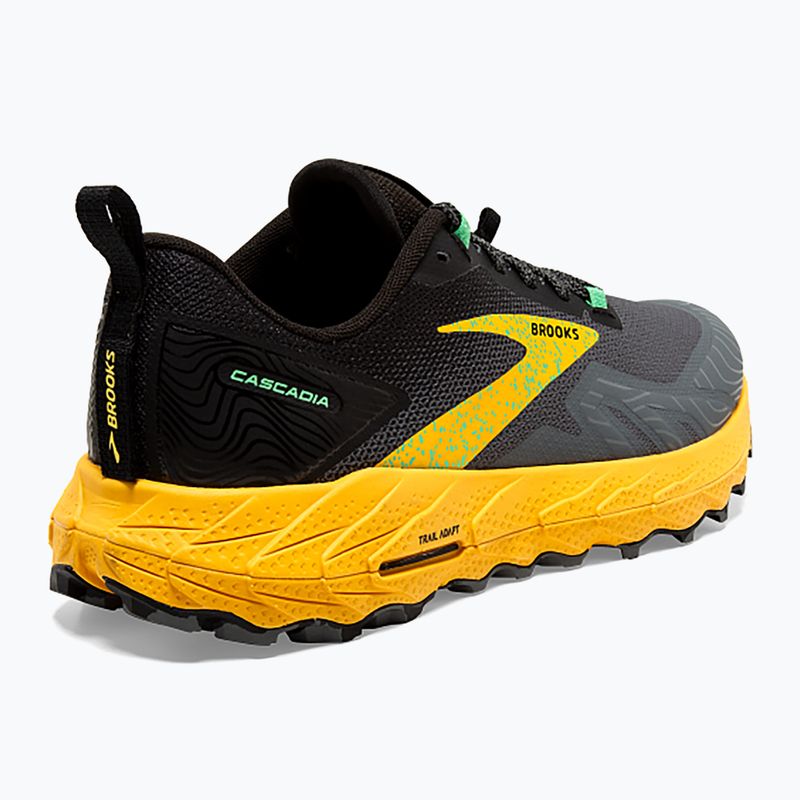 Черевики для бігу чоловічі Brooks Cascadia 17 lemon chrome/sedona sage 10