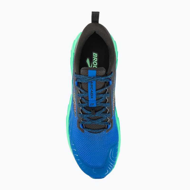 Черевики для бігу чоловічі Brooks Cascadia 17 victoria blue/black/spring bud 7