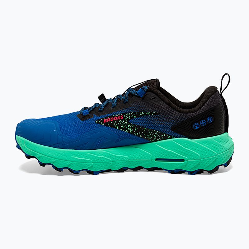 Черевики для бігу чоловічі Brooks Cascadia 17 victoria blue/black/spring bud 9