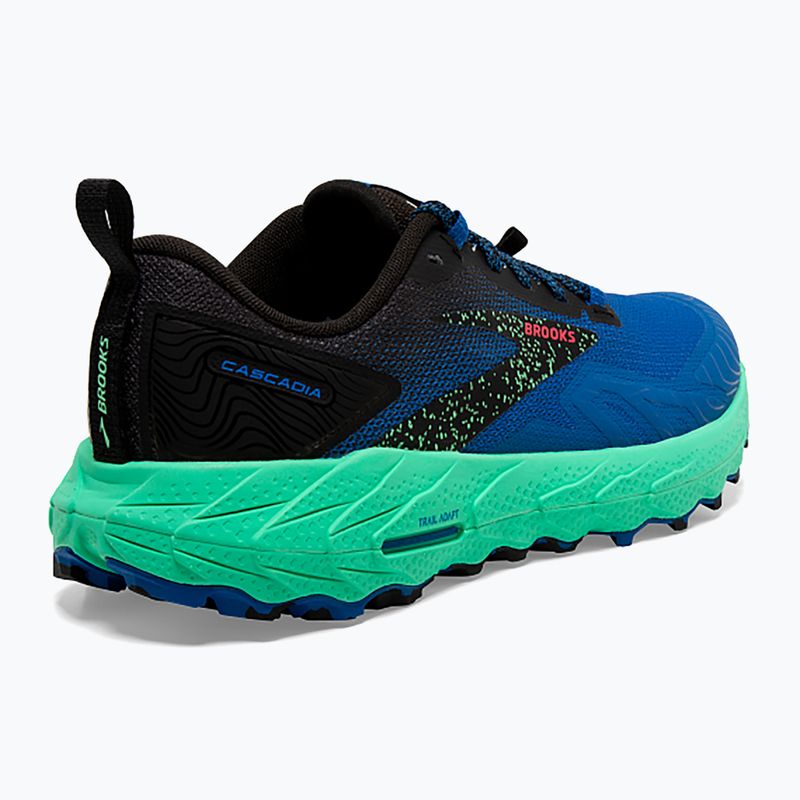 Черевики для бігу чоловічі Brooks Cascadia 17 victoria blue/black/spring bud 10