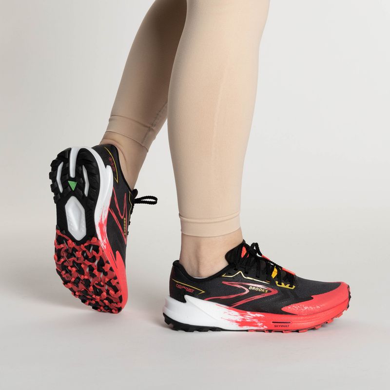 Черевики для бігу жіночі Brooks Catamount 3 black/diva pink/lemon chrome 2
