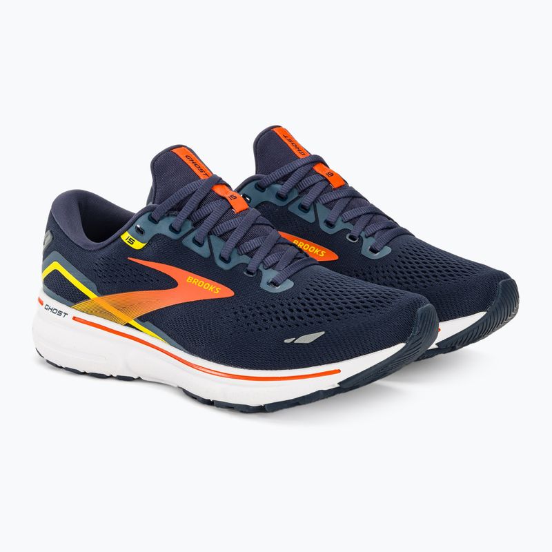 Черевики для бігу чоловічі Brooks Ghost 15 peacoat/red/yellow 5