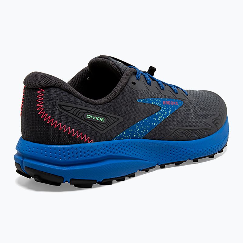 Черевики для бігу чоловічі Brooks Divide 4 ebony/black/victoria blue 10