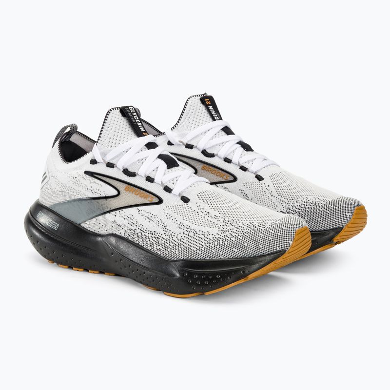 Черевики для бігу чоловічі Brooks Glycerin StealthFit 21 white/grey/black 5