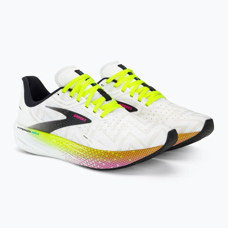 Черевики для бігу чоловічі Brooks Hyperion Max white/black/nightlife 4