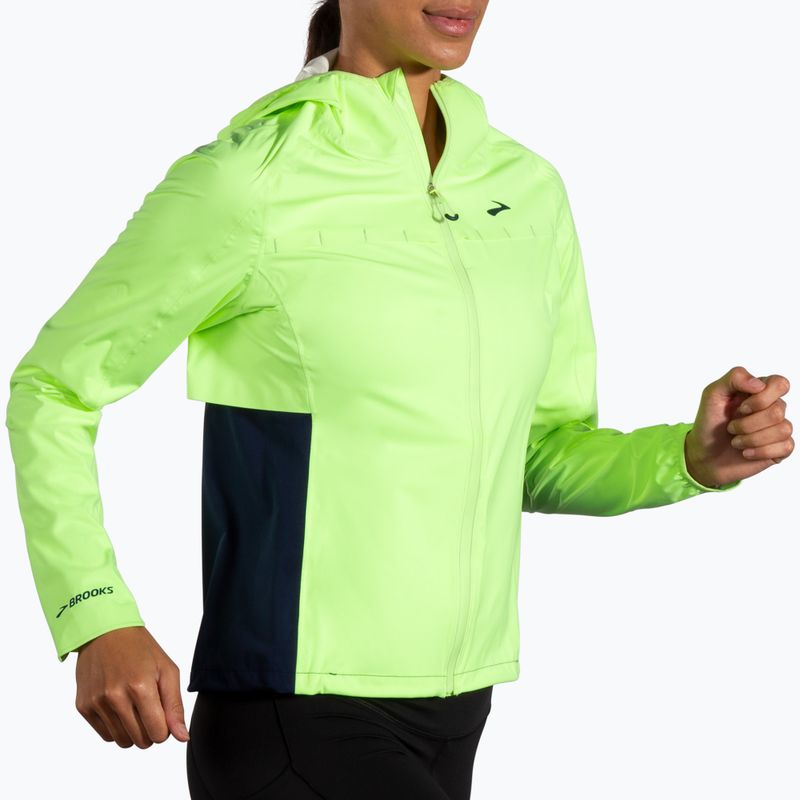 Куртка для бігу жіноча Brooks High Point Waterproof lime/navy 3