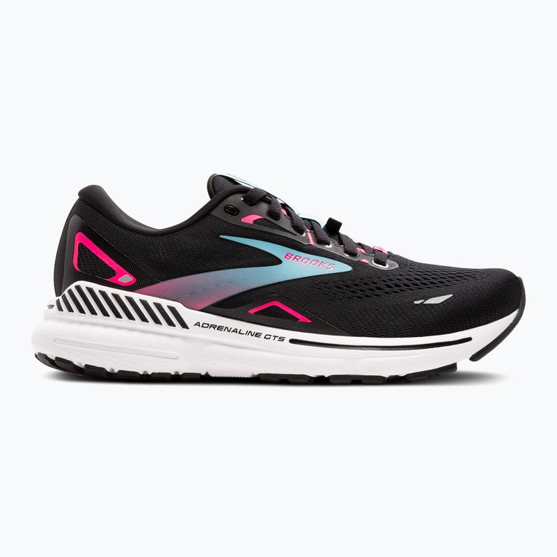 Кросівки для бігу жіночі Brooks Adrenaline GTS 23 GTX black/knockout pink/aqua 9