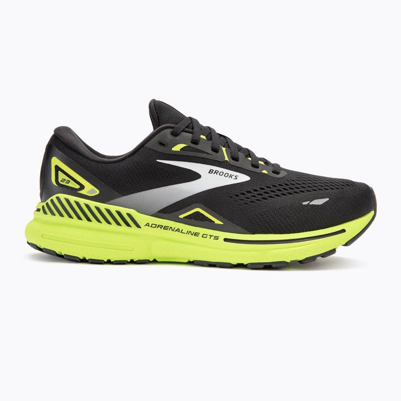 Кросівки для бігу чоловічі Brooks Adrenaline GTS 23 black/green/white 2