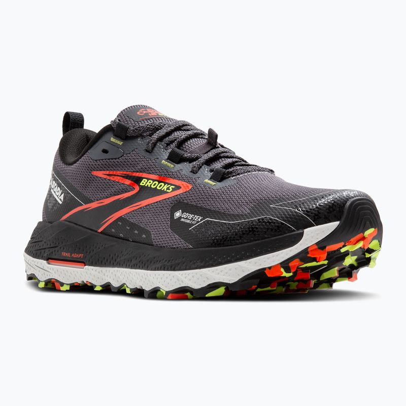 Кросівки для бігу чоловічі Brooks Cascadia 18 GTX blackened pearl/black/tomato 8