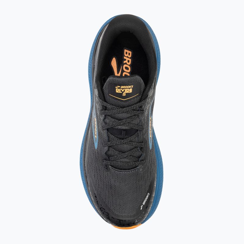 Кросівки для бігу чоловічі Brooks Divide 5 ebony/blue sapphire/orange 5