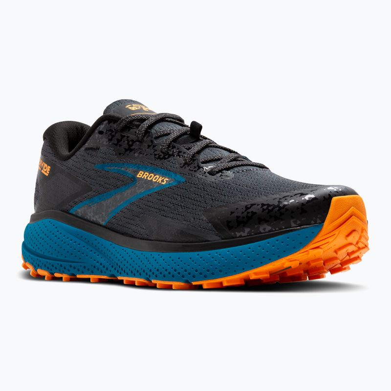 Кросівки для бігу чоловічі Brooks Divide 5 ebony/blue sapphire/orange 8