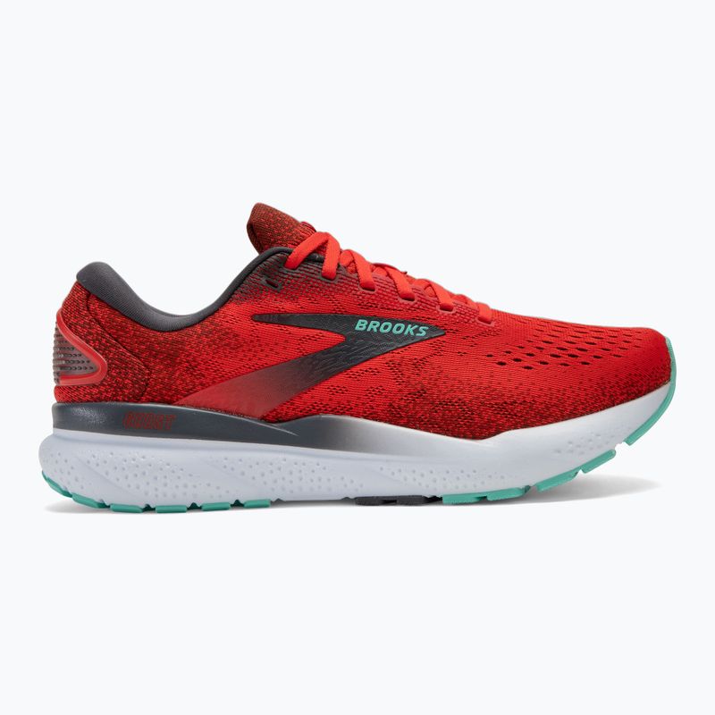 Кросівки для бігу чоловічі Brooks Ghost 16 fiery red/ebony/cockatoo 2