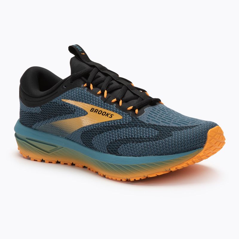 Кросівки для бігу чоловічі Brooks Revel 7 storm blue/black/orange pop