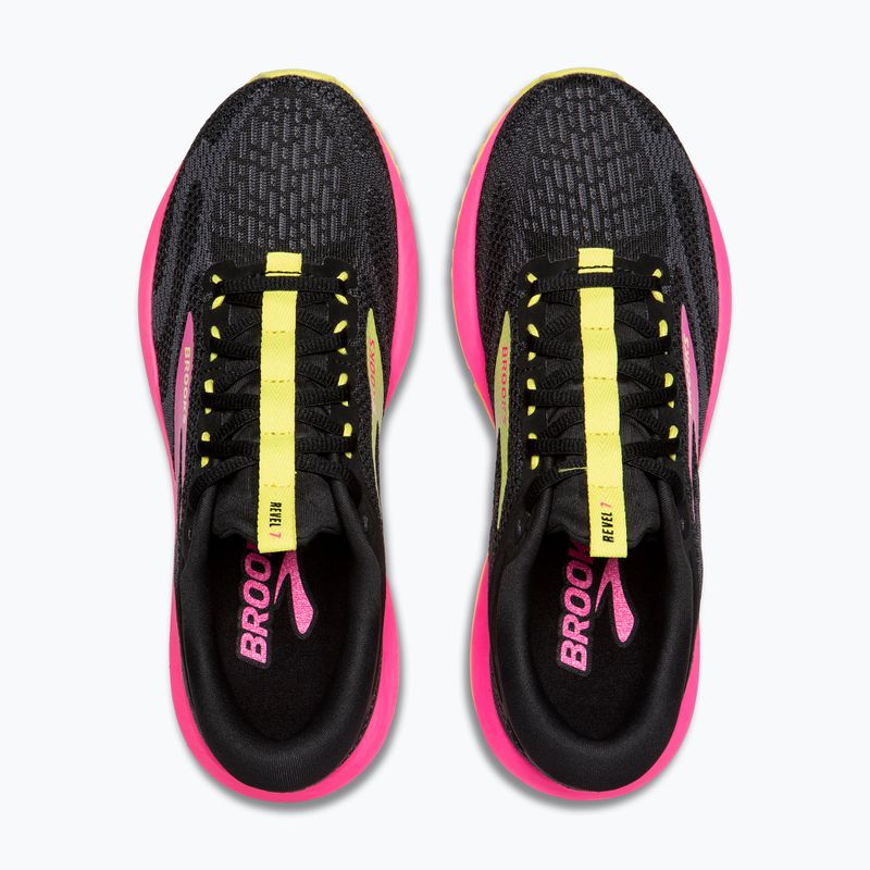 Кросівки для бігу жіночі Brooks Revel 7 black/pink/lemon tonic 12