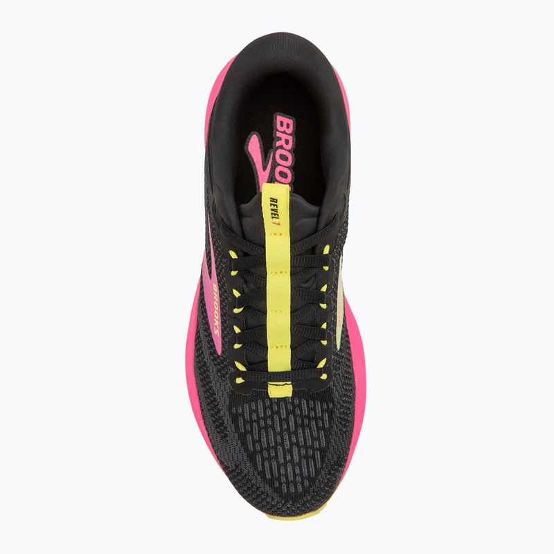 Кросівки для бігу жіночі Brooks Revel 7 black/pink/lemon tonic 5