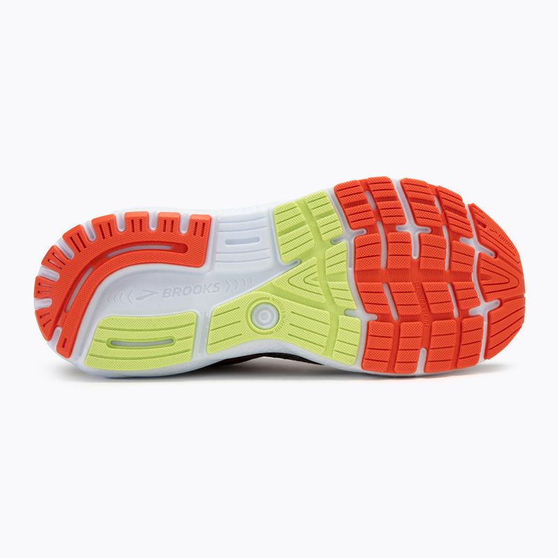 Кросівки для бігу чоловічі Brooks Ghost 16 wide fit black/mandarin red/green 4