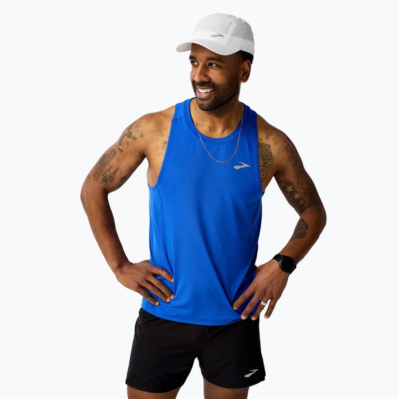 Топ для бігу чоловічий Brooks Atmosphere Singlet 3.0 neo blue 4
