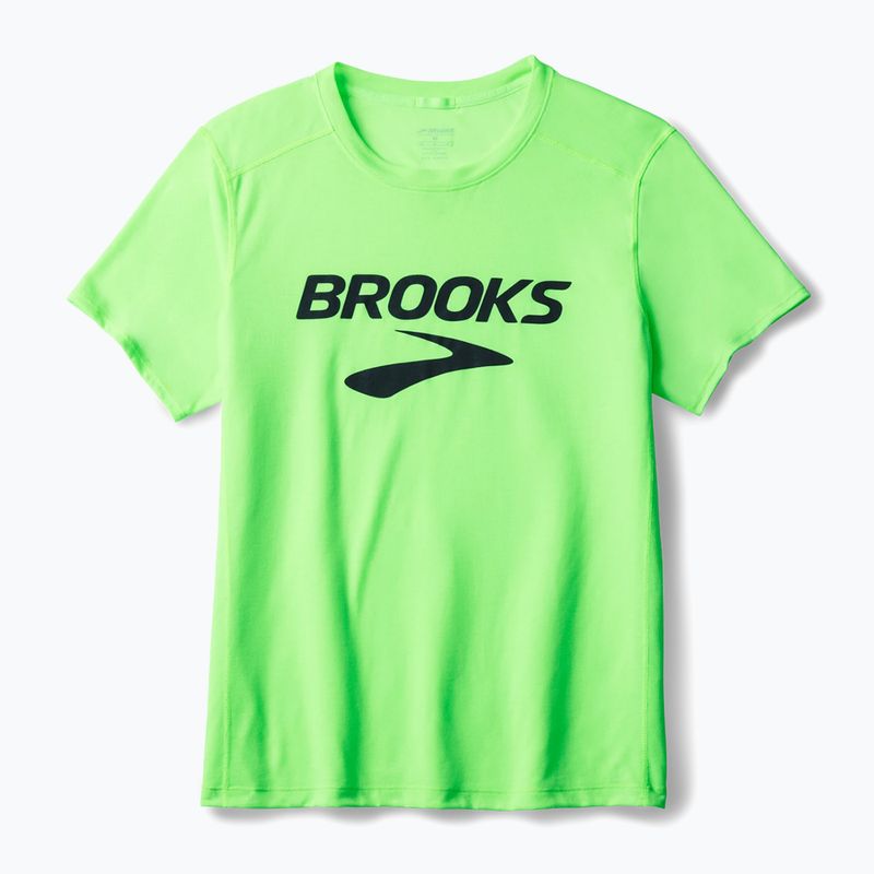 Чоловіча бігова сорочка Brooks Distance 3.0 neo limeade/брукс з логотипом 6