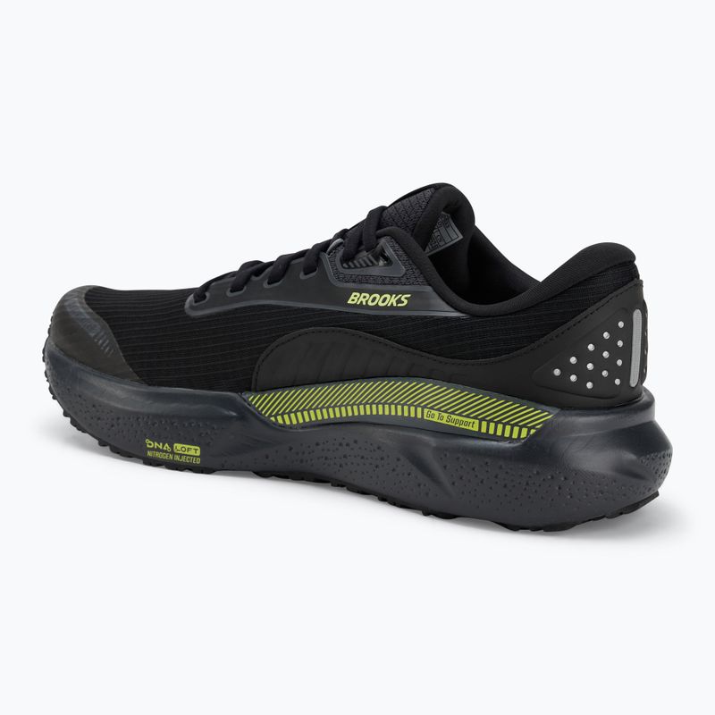 Кросівки для бігу чоловічі Brooks Adrenaline GTS 24 Weatherized black/ebony/new yellow 3